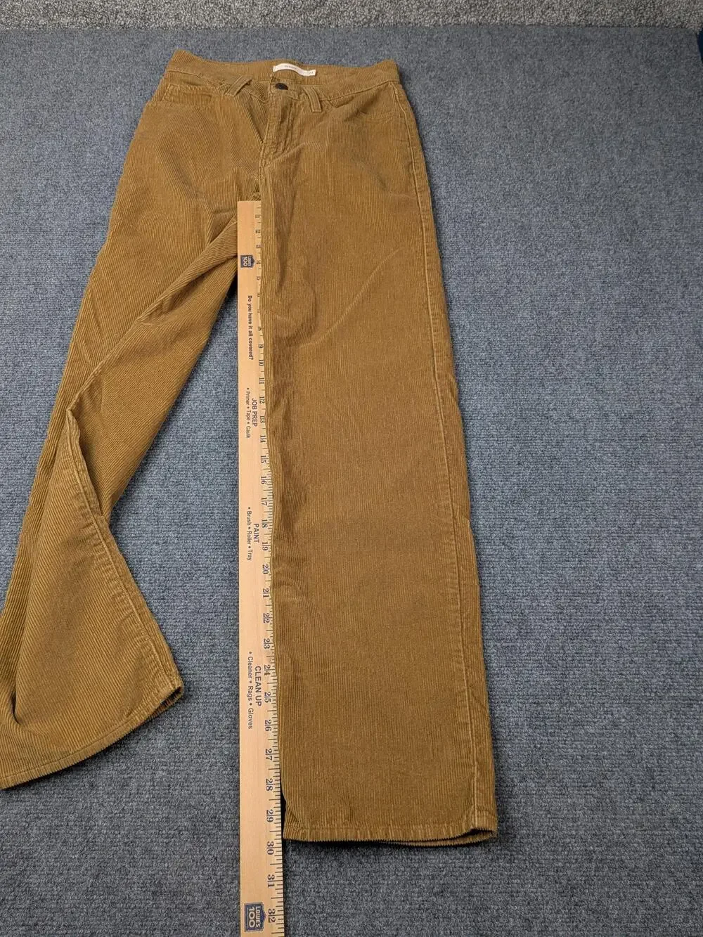 Levis Pants Womens 24 Brown Corduroy 94 Baggy High Rise Straight Khakis